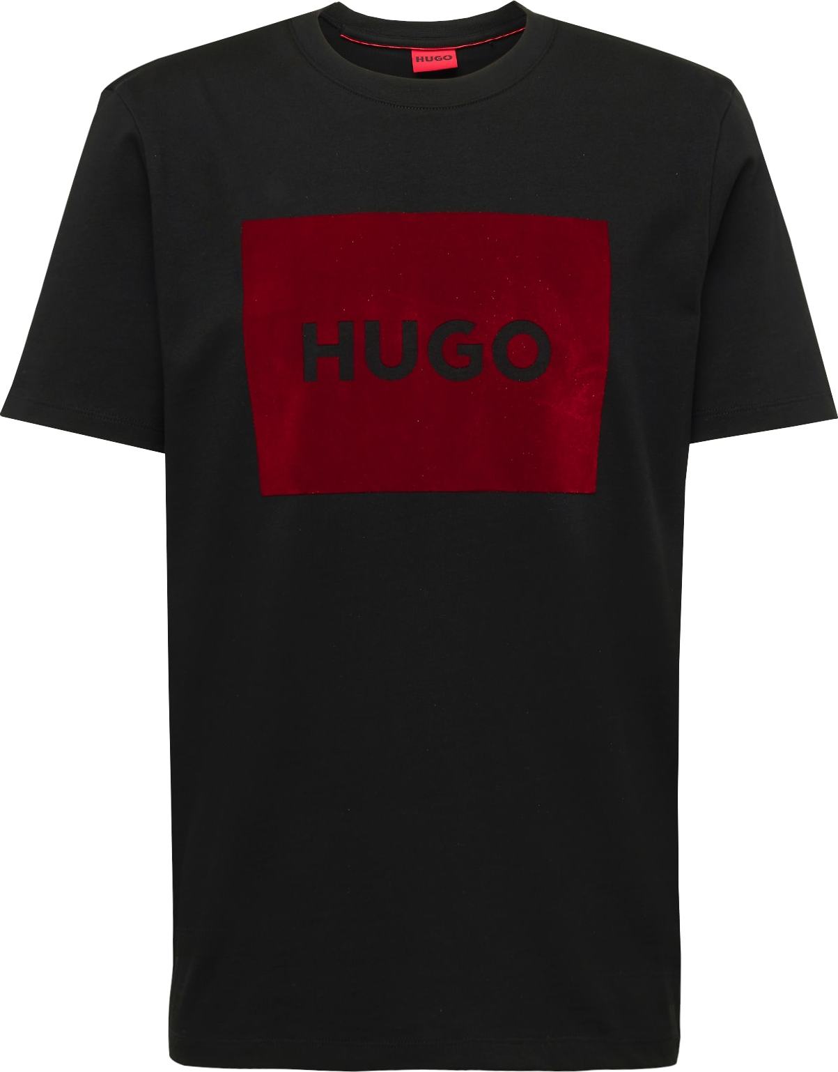 Tričko 'Dulive_V' HUGO červená třešeň / černá