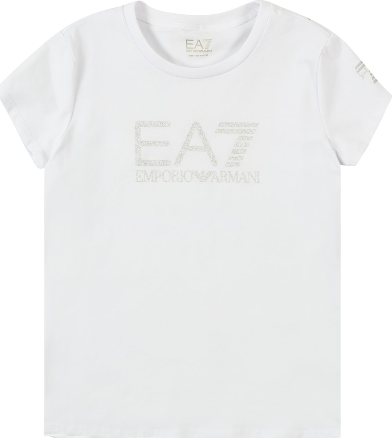 Tričko EA7 Emporio Armani stříbrná / bílá