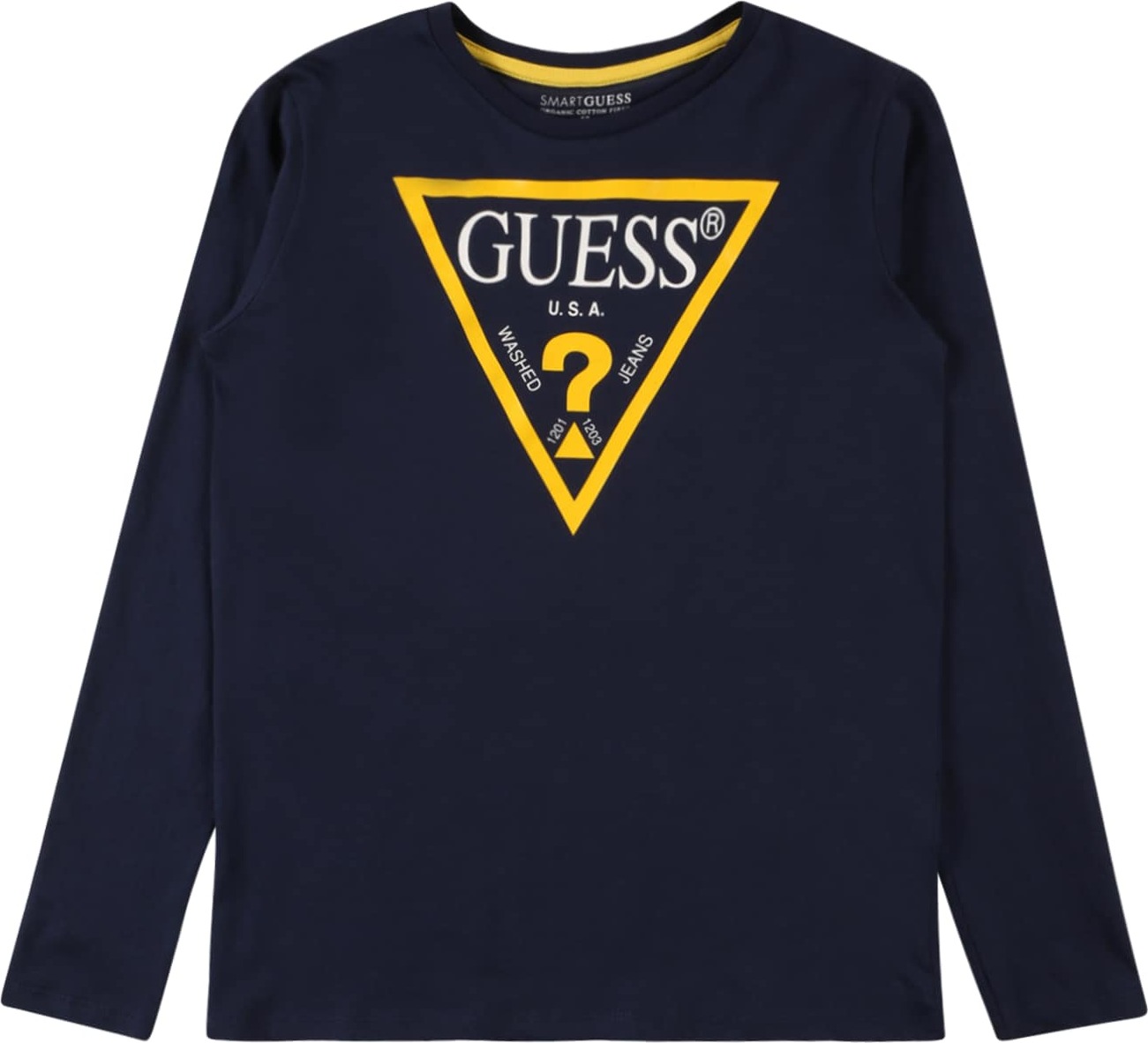 Tričko Guess námořnická modř / žlutá / bílá