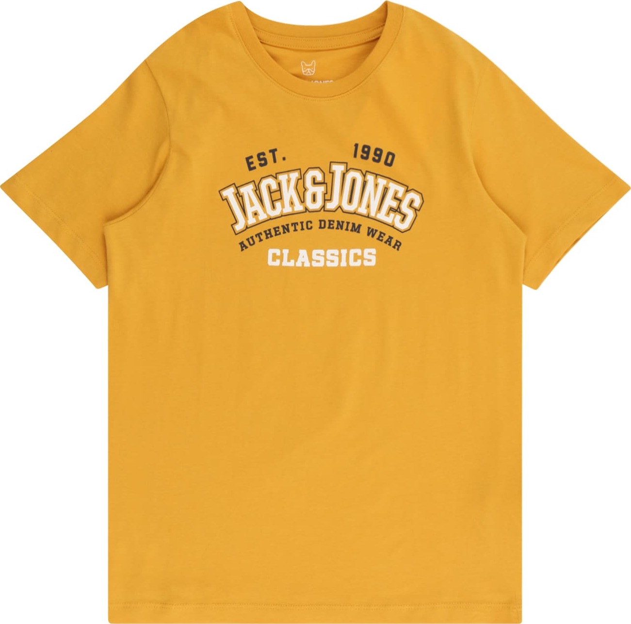 Tričko Jack & Jones Junior hořčicová / černá / bílá