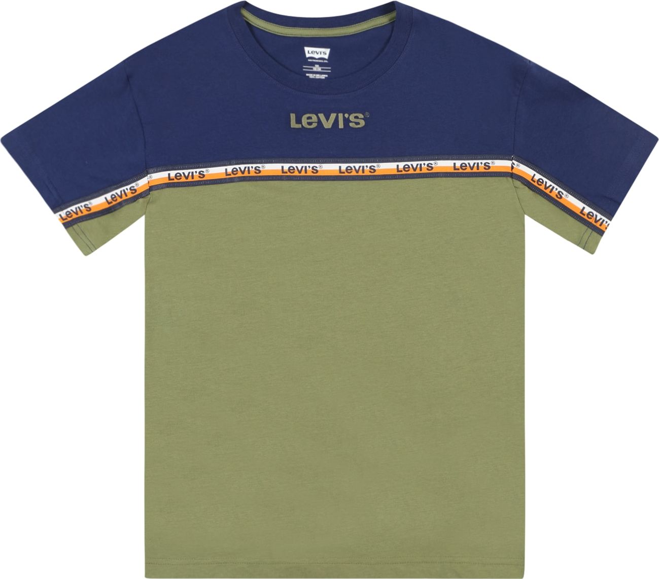 Tričko Levis modrá / zelená / oranžová / bílá