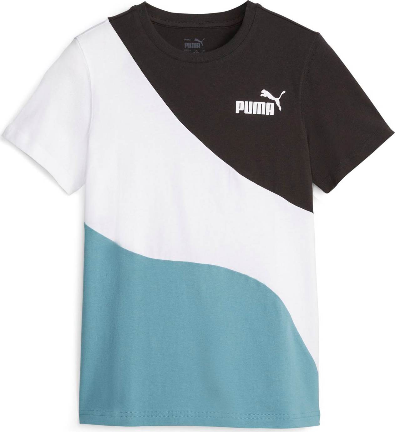 Tričko 'POWER' Puma azurová modrá / černá / bílá