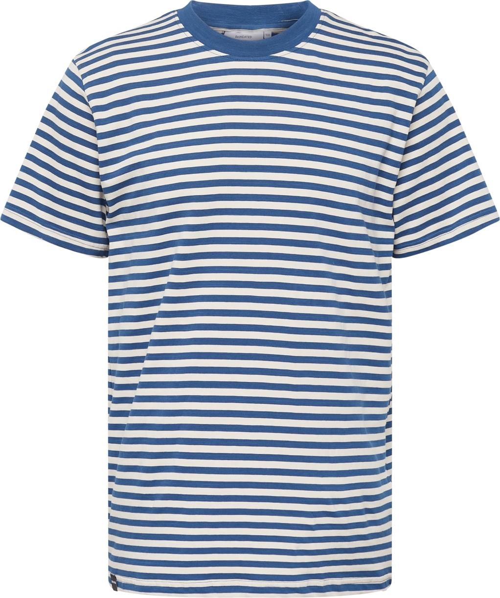 Tričko 'Stockholm' DEDICATED. chladná modrá / bílá