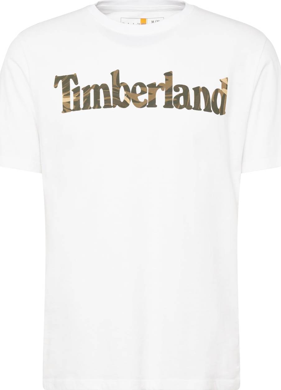 Tričko Timberland khaki / olivová / bílá