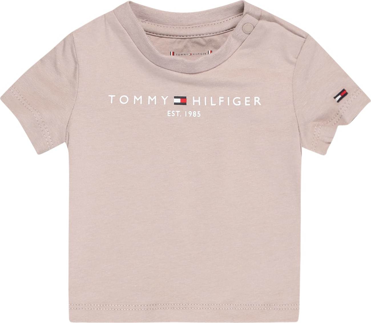 Tričko Tommy Hilfiger noční modrá / šedobéžová / ohnivá červená / bílá