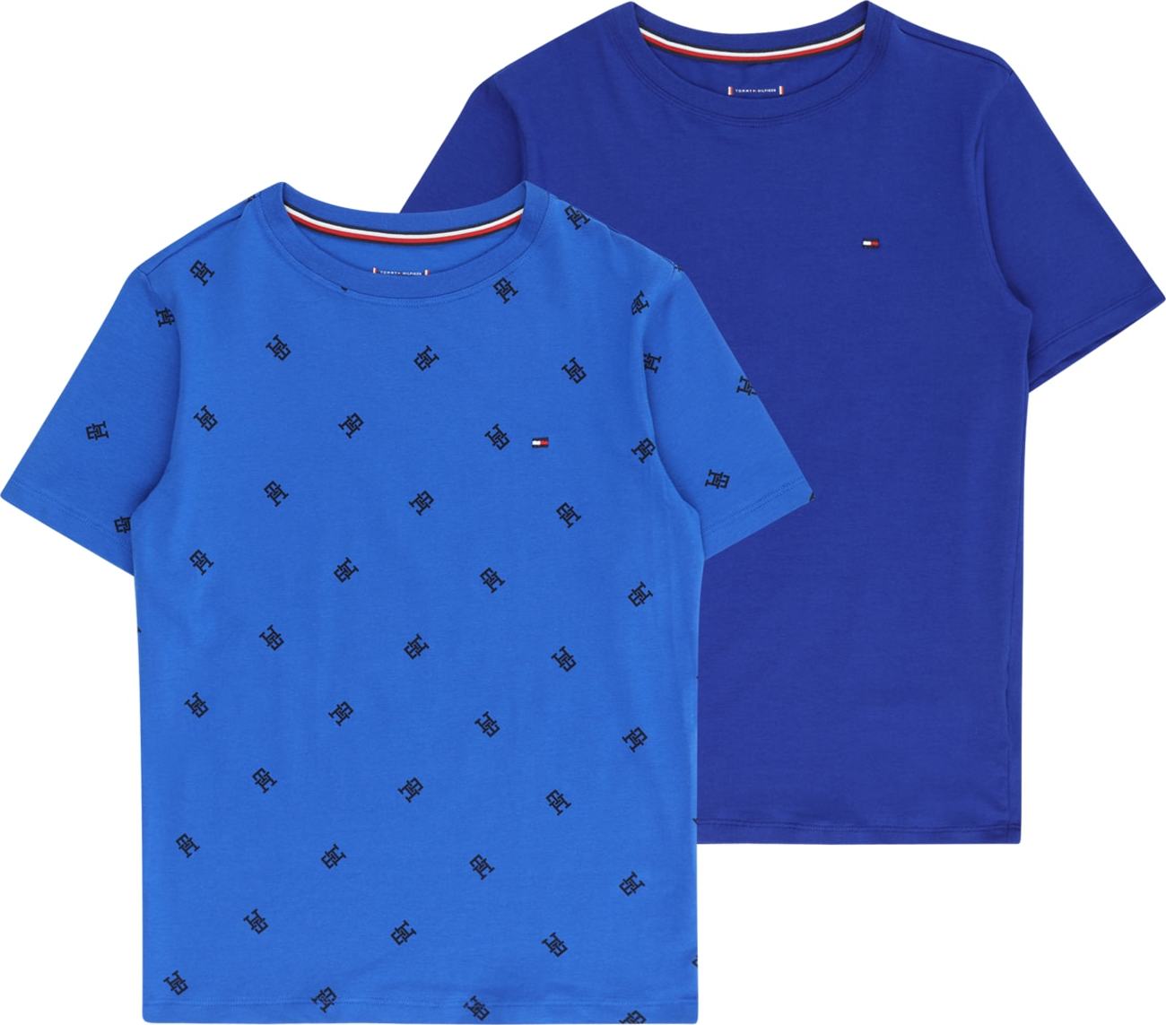 Tričko Tommy Hilfiger Underwear nebeská modř / tmavě modrá / červená / bílá