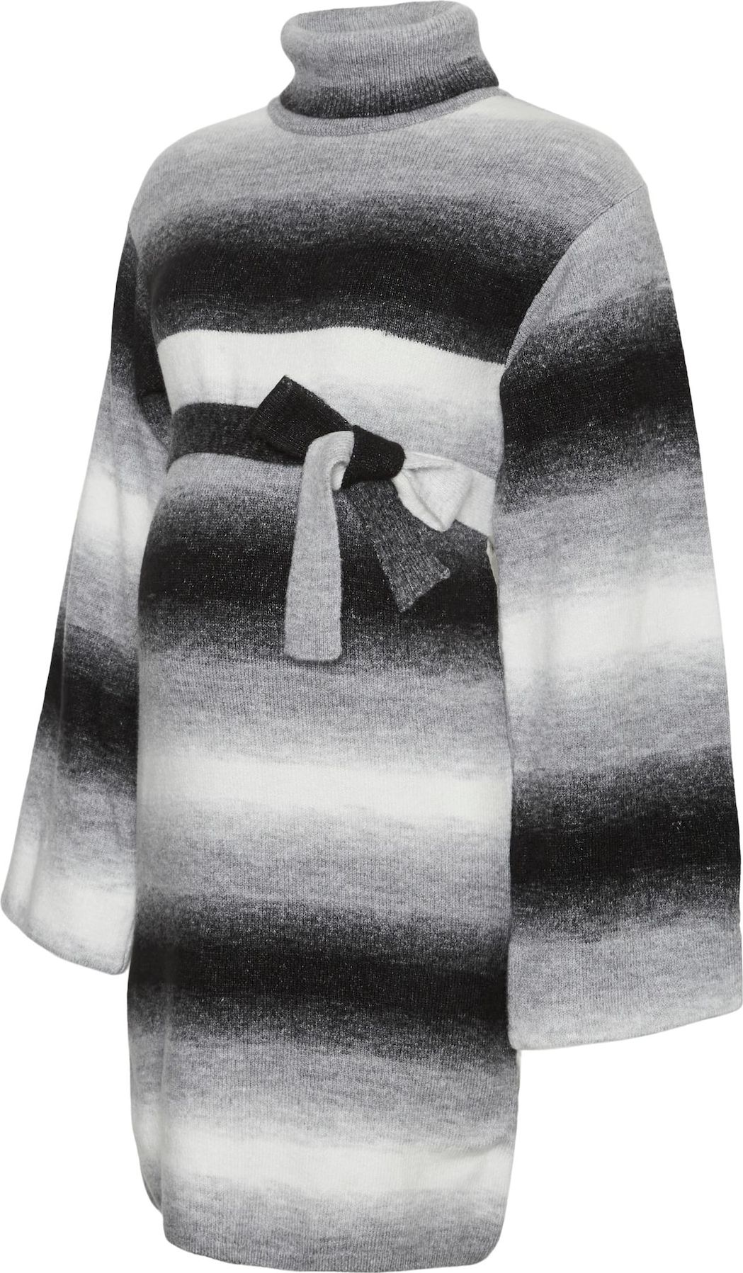 Úpletové šaty 'JILIAN' Mamalicious šedá / černá / bílá
