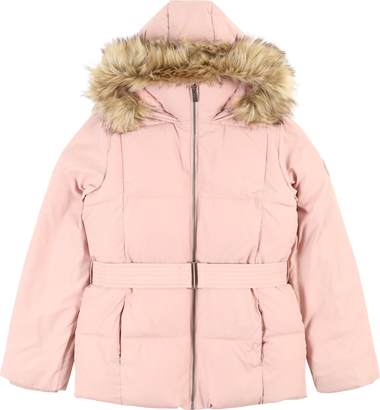 Zimní bunda Abercrombie & Fitch světle růžová